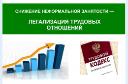 13.03.2023 Неформальная занятость населения | Администрация муниципального округа город Партизанск Приморского края Официальный сайт