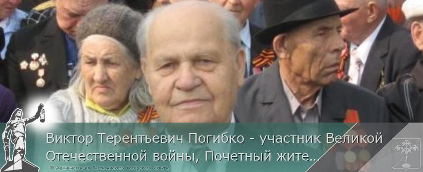 Виктор Терентьевич Погибко - участник Великой Отечественной войны, Почетный житель Партизанска  | Администрация муниципального округа город Партизанск Приморского края Официальный сайт