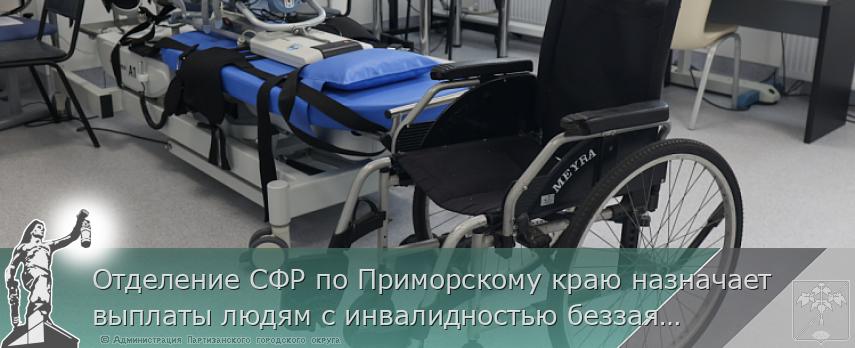 Отделение СФР по Приморскому краю назначает выплаты людям с инвалидностью беззаявительно | Администрация муниципального округа город Партизанск Приморского края Официальный сайт