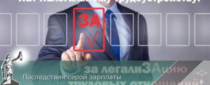 Последствия серой зарплаты | Администрация муниципального округа город Партизанск Приморского края Официальный сайт