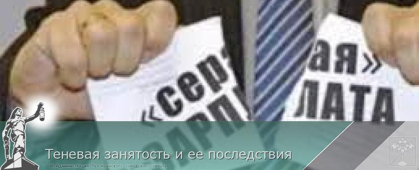 Теневая занятость и ее последствия | Администрация муниципального округа город Партизанск Приморского края Официальный сайт