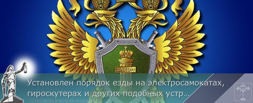 Установлен порядок езды на электросамокатах, гироскутерах и других подобных устройствах | Администрация муниципального округа город Партизанск Приморского края Официальный сайт