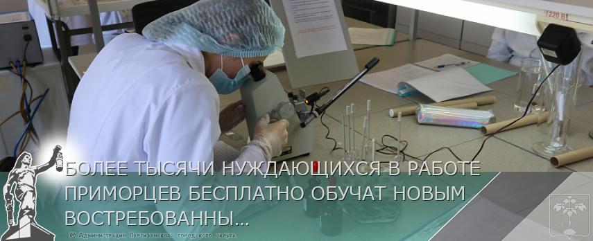 БОЛЕЕ ТЫСЯЧИ НУЖДАЮЩИХСЯ В РАБОТЕ ПРИМОРЦЕВ БЕСПЛАТНО ОБУЧАТ НОВЫМ ВОСТРЕБОВАННЫМ КОМПЕТЕНЦИЯМ | Администрация муниципального округа город Партизанск Приморского края Официальный сайт